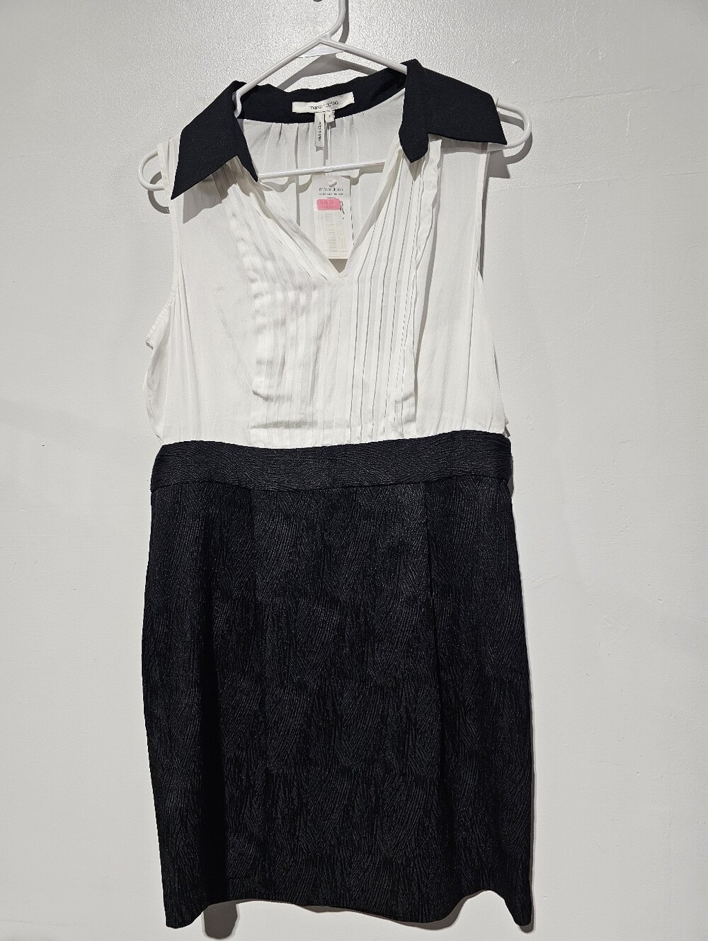 NEW classic Max & Cleo Rebecca Dress sleeveless, pleated white Bodice Dress